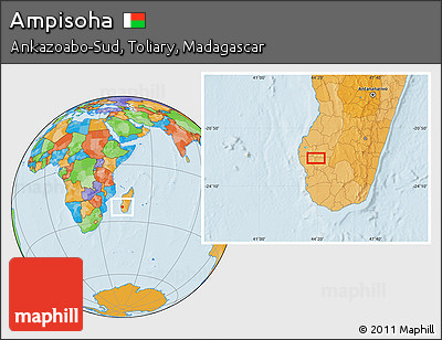 Political Location Map of Ampisoha
