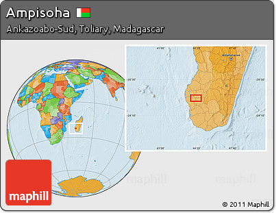 Political Location Map of Ampisoha