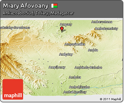 Physical Panoramic Map of Miary Afovoany