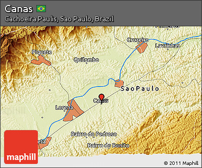 Physical 3D Map of Canas