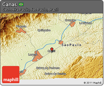 Physical 3D Map of Canas