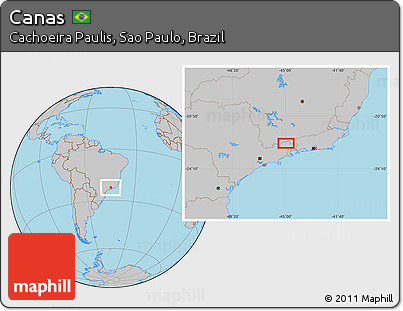 Gray Location Map of Canas