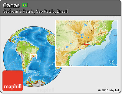 Physical Location Map of Canas