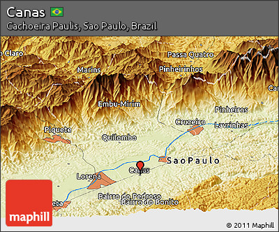 Physical Panoramic Map of Canas