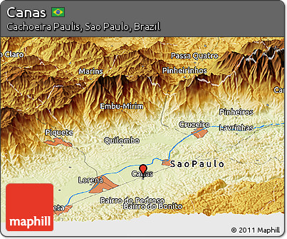 Physical Panoramic Map of Canas