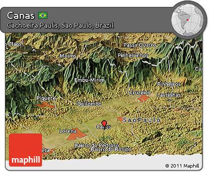 Satellite Panoramic Map of Canas