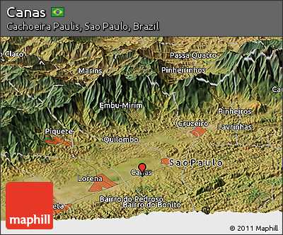 Satellite Panoramic Map of Canas