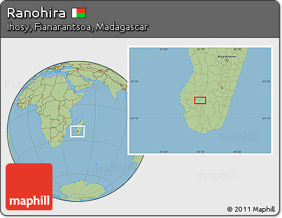 Savanna Style Location Map of Ranohira