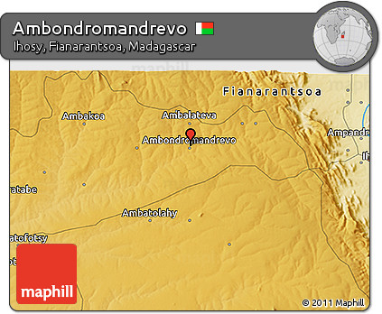 Physical 3D Map of Ambondromandrevo