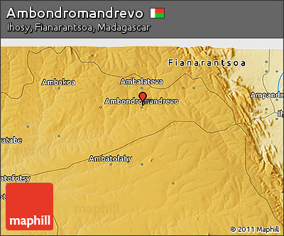 Physical 3D Map of Ambondromandrevo