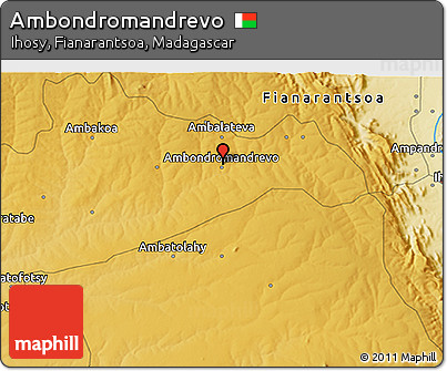 Physical 3D Map of Ambondromandrevo