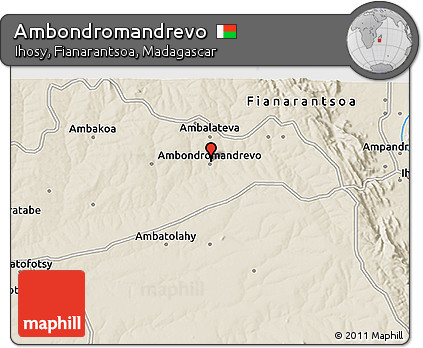Shaded Relief 3D Map of Ambondromandrevo