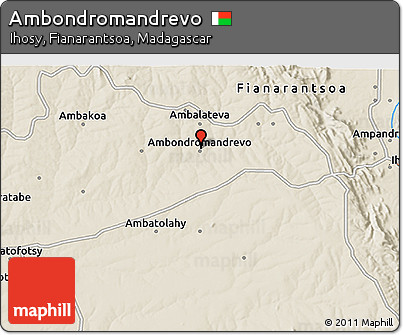 Shaded Relief 3D Map of Ambondromandrevo