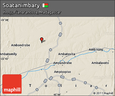 Shaded Relief Map of Soatanimbary