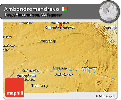 Physical Panoramic Map of Ambondromandrevo
