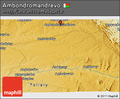 Physical Panoramic Map of Ambondromandrevo