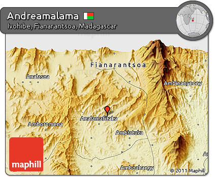 Physical 3D Map of Andreamalama