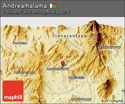 Physical 3D Map of Andreamalama