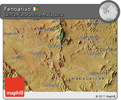 Satellite 3D Map of Fenoarivo
