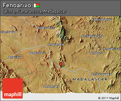 Satellite 3D Map of Fenoarivo