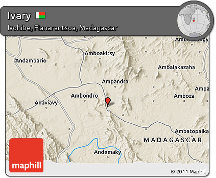 Shaded Relief 3D Map of Ivary