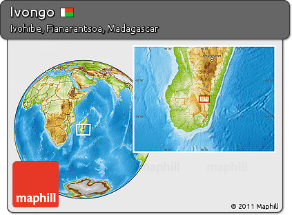 Physical Location Map of Ivongo