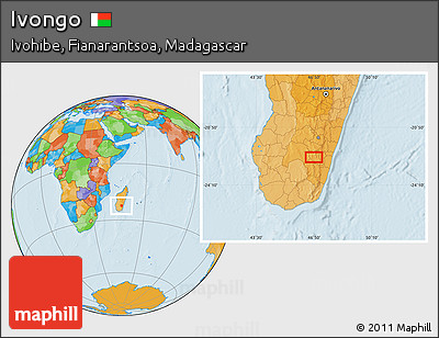 Political Location Map of Ivongo
