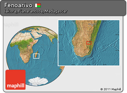 Satellite Location Map of Fenoarivo