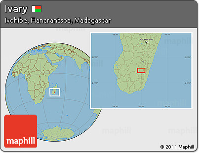 Savanna Style Location Map of Ivary