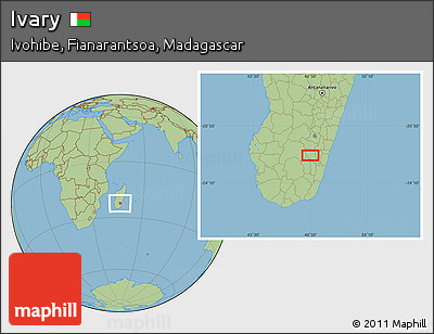Savanna Style Location Map of Ivary