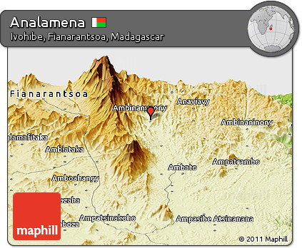 Physical Panoramic Map of Analamena