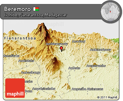 Physical Panoramic Map of Beremoro