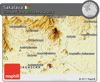 Physical Panoramic Map of Sakalava
