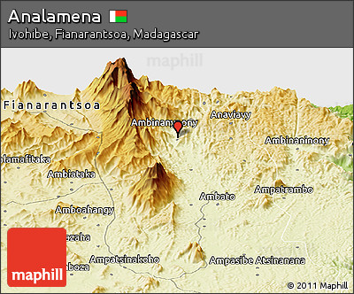 Physical Panoramic Map of Analamena