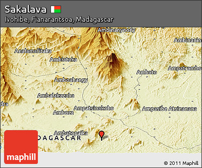 Physical Panoramic Map of Sakalava