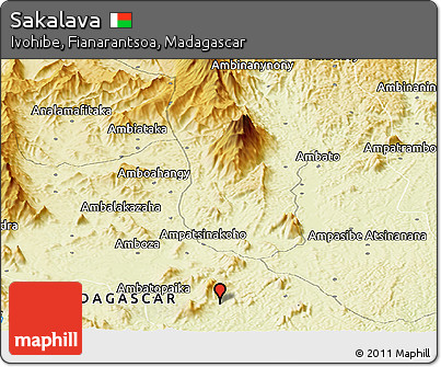 Physical Panoramic Map of Sakalava