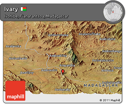 Satellite Panoramic Map of Ivary