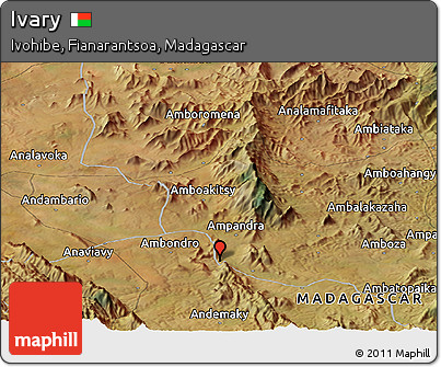 Satellite Panoramic Map of Ivary