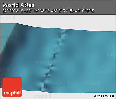 Satellite 3D Map of the Area around 22° 33' 23" S, 48° 31' 29" E