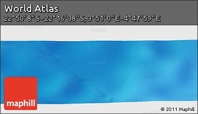 Physical Panoramic Map of the Area around 22° 33' 23" S, 4° 19' 30" E
