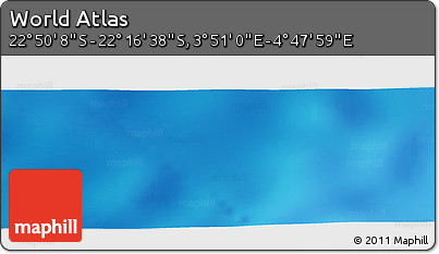 Physical Panoramic Map of the Area around 22° 33' 23" S, 4° 19' 30" E