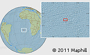 Savanna Style Location Map of the area around 22° 33' 23" S, 4° 10' 30" W, hill shading