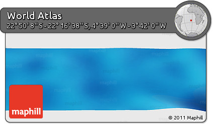 Shaded Relief Panoramic Map of the Area around 22° 33' 23" S, 4° 10' 30" W