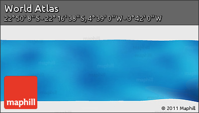 Shaded Relief Panoramic Map of the Area around 22° 33' 23" S, 4° 10' 30" W
