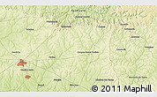Physical 3D Map of the area around 22° 33' 23" S, 50° 4' 30" W