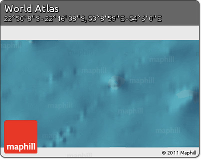 Satellite 3D Map of the Area around 22° 33' 23" S, 53° 37' 30" E