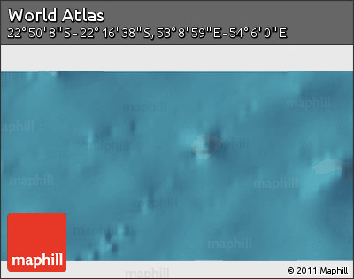 Satellite 3D Map of the Area around 22° 33' 23" S, 53° 37' 30" E