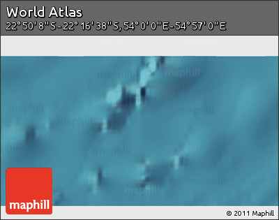 Satellite 3D Map of the Area around 22° 33' 23" S, 54° 28' 30" E