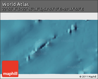 Satellite 3D Map of the Area around 22° 33' 23" S, 55° 19' 30" E