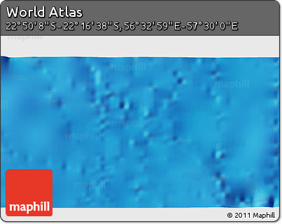 Physical 3D Map of the Area around 22° 33' 23" S, 57° 1' 29" E